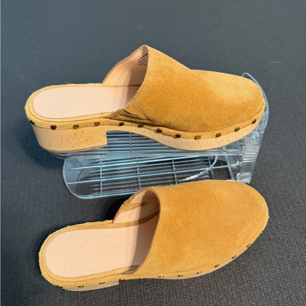 J. Crew Women's Mustard/Tan Suede Mules